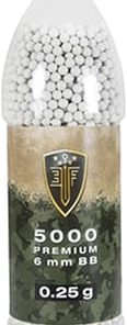 Elite Force Premium 6mm Airsoft BBS Ammo, .25 Gram, 2700 Count