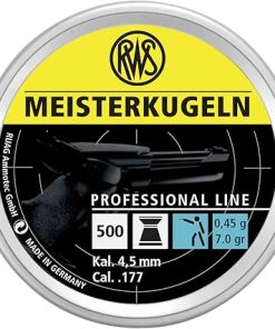 Umarex RWS Meisterkugeln Pistol Professional Line Precision Pellet Gun Pellets, 177 Caliber, 7 Grains, 500 Count