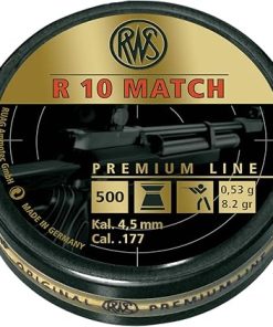 RWS R10 Match Plus Premium Line .177 Caliber Pellet Gun Pellets, 100 Count (5 Boxes)